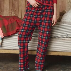THE GREAT. Red Plaid Pajama Pants. NWOT